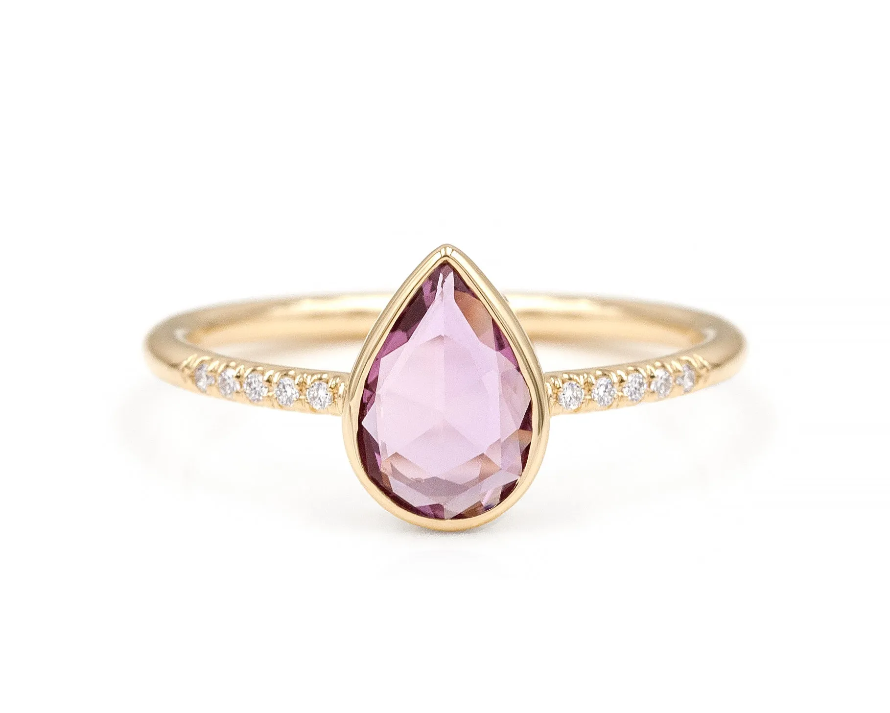 0.88-Carat Purplish-Pink Sapphire Ring