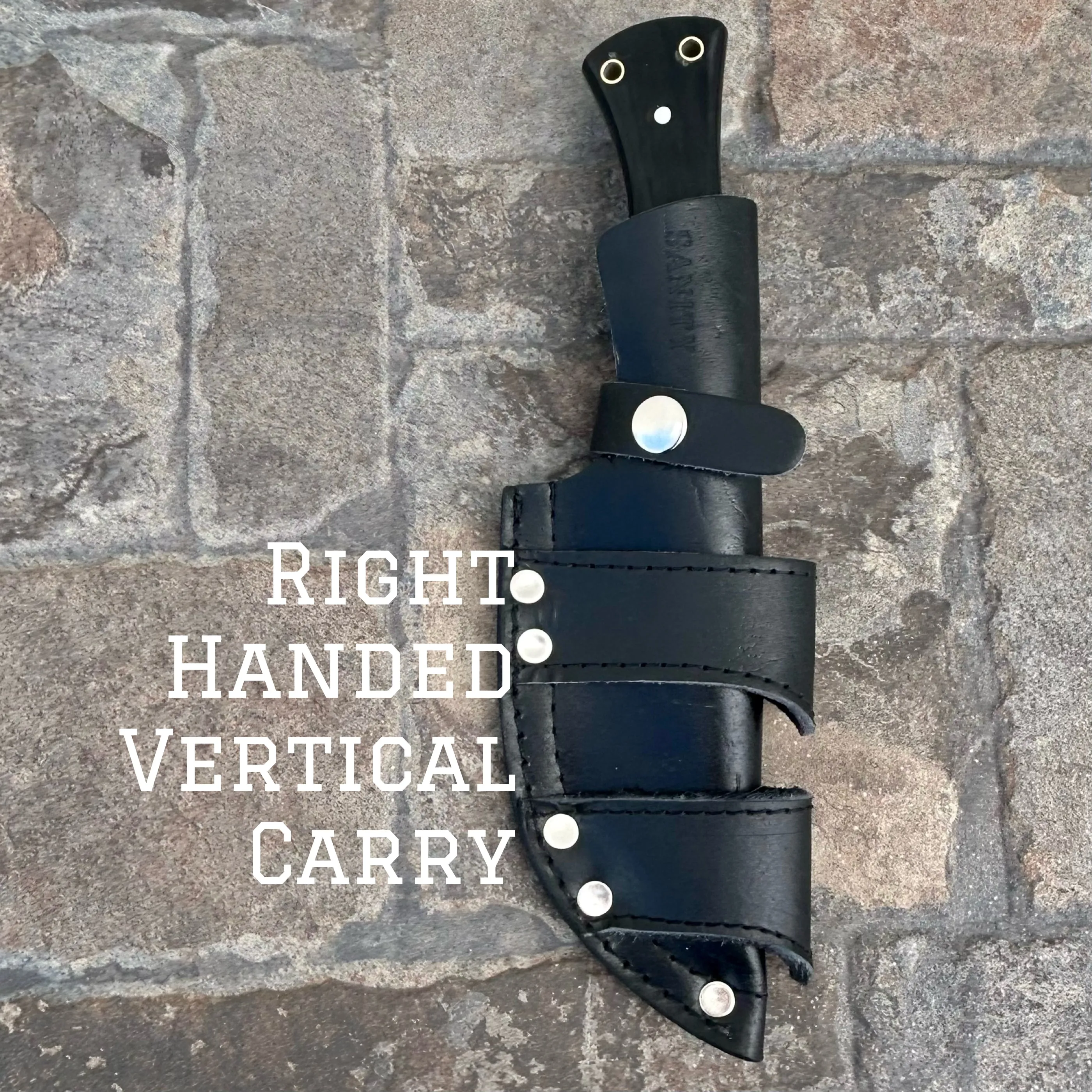 10” Rough Rider Series - Army - Buffalo Horn - D2 Steel - Horizontal & Vertical Carry - CUS46