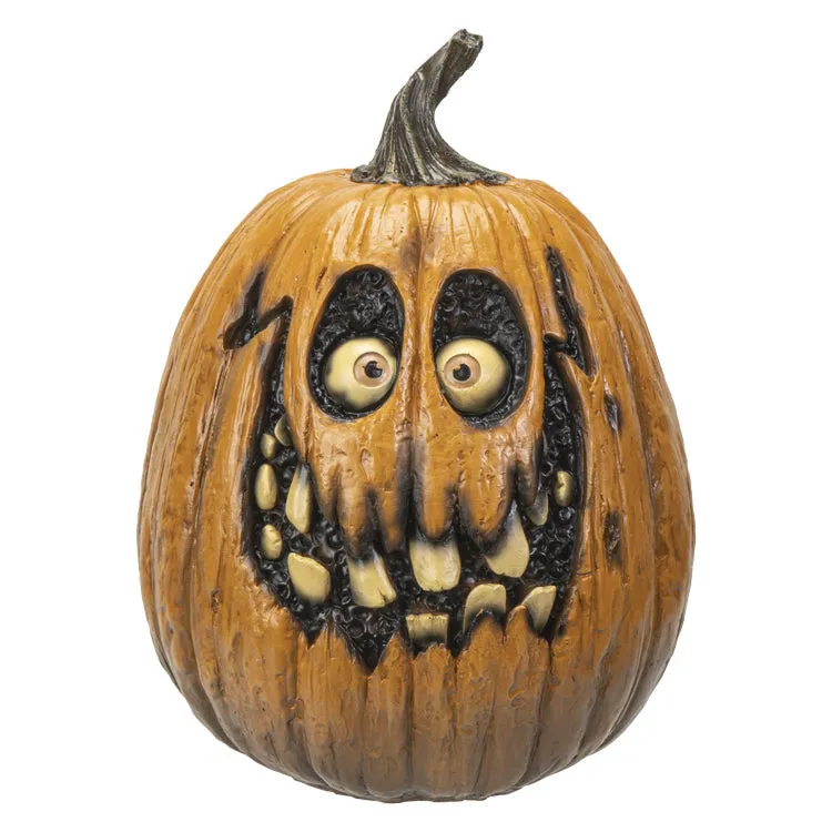 11.4" Ray Villafane Pumpkin Statue - Smiling