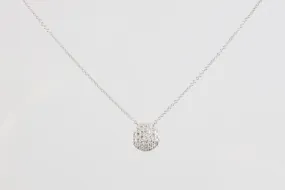 16.5" 14k White Gold 0.24tcw Diamond Necklace & Earrings Set (2.50g.)