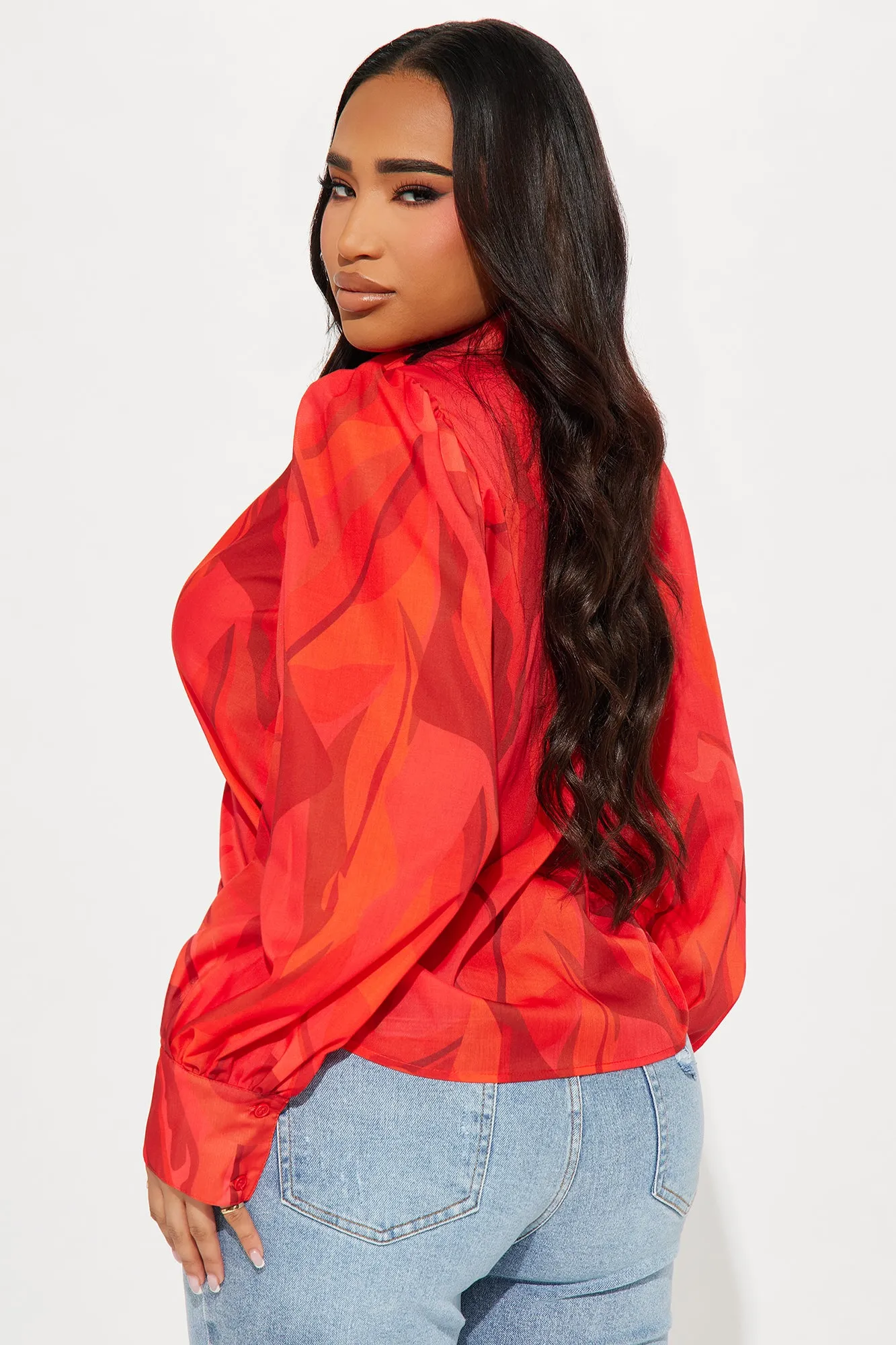 Adelynn Shirt - Red/combo