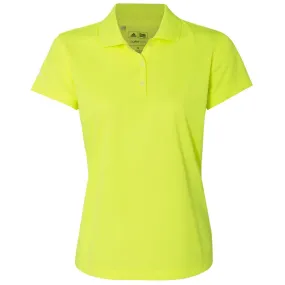 adidas Golf Women's Solar Yellow/White Climalite Basic Sport Shirt