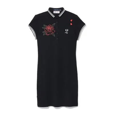 Amy Winehouse Black Embroidered Pique Dress Collection