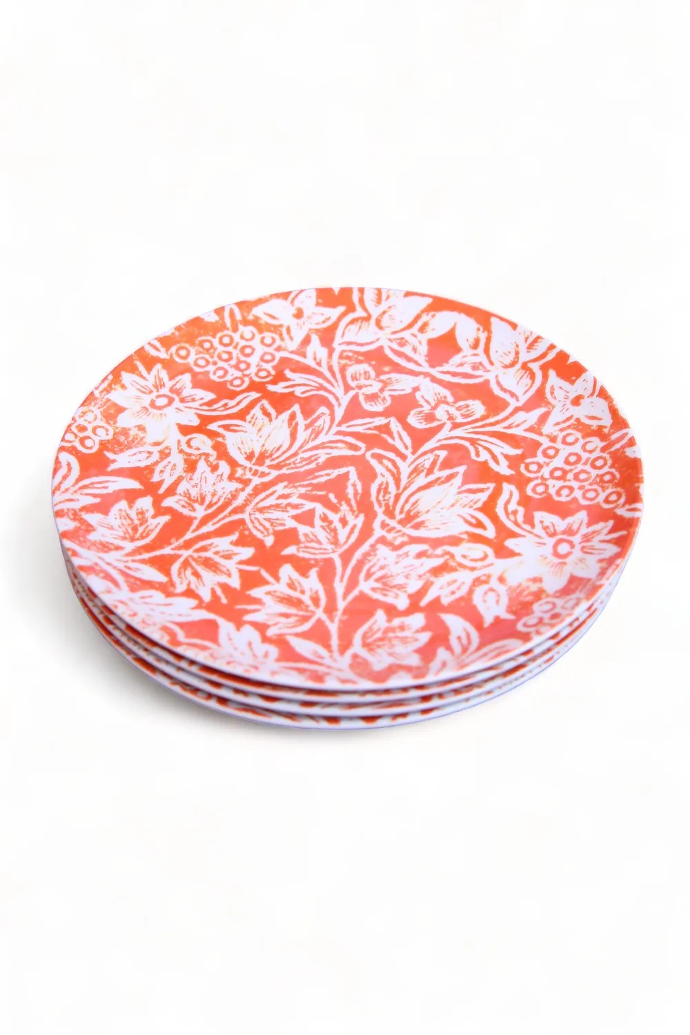 ANNA CHANDLER DINNER PLATE SET SPICE ISLAND TANGERINE