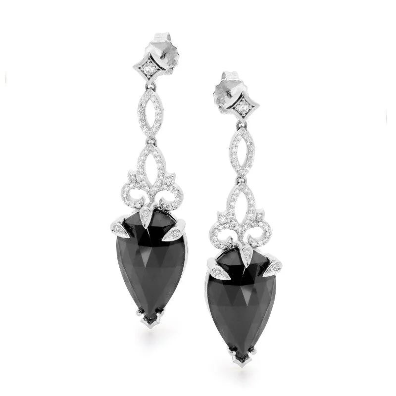 Black Lace Spinel Earrings