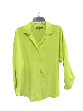 Blouse 3/4 Sleeve By Lafayette 148 In Green