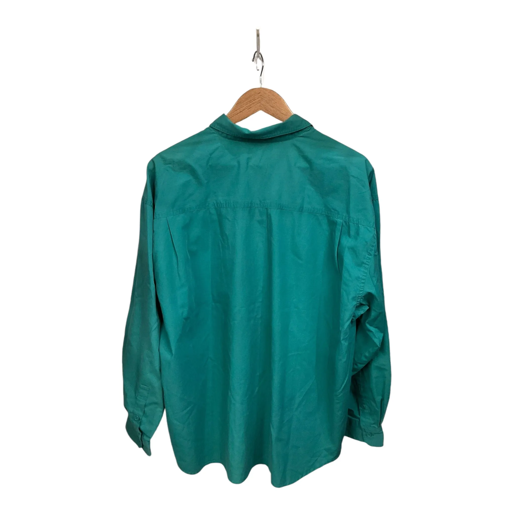 Blouse Long Sleeve By Cmb In Green, Size: 3x