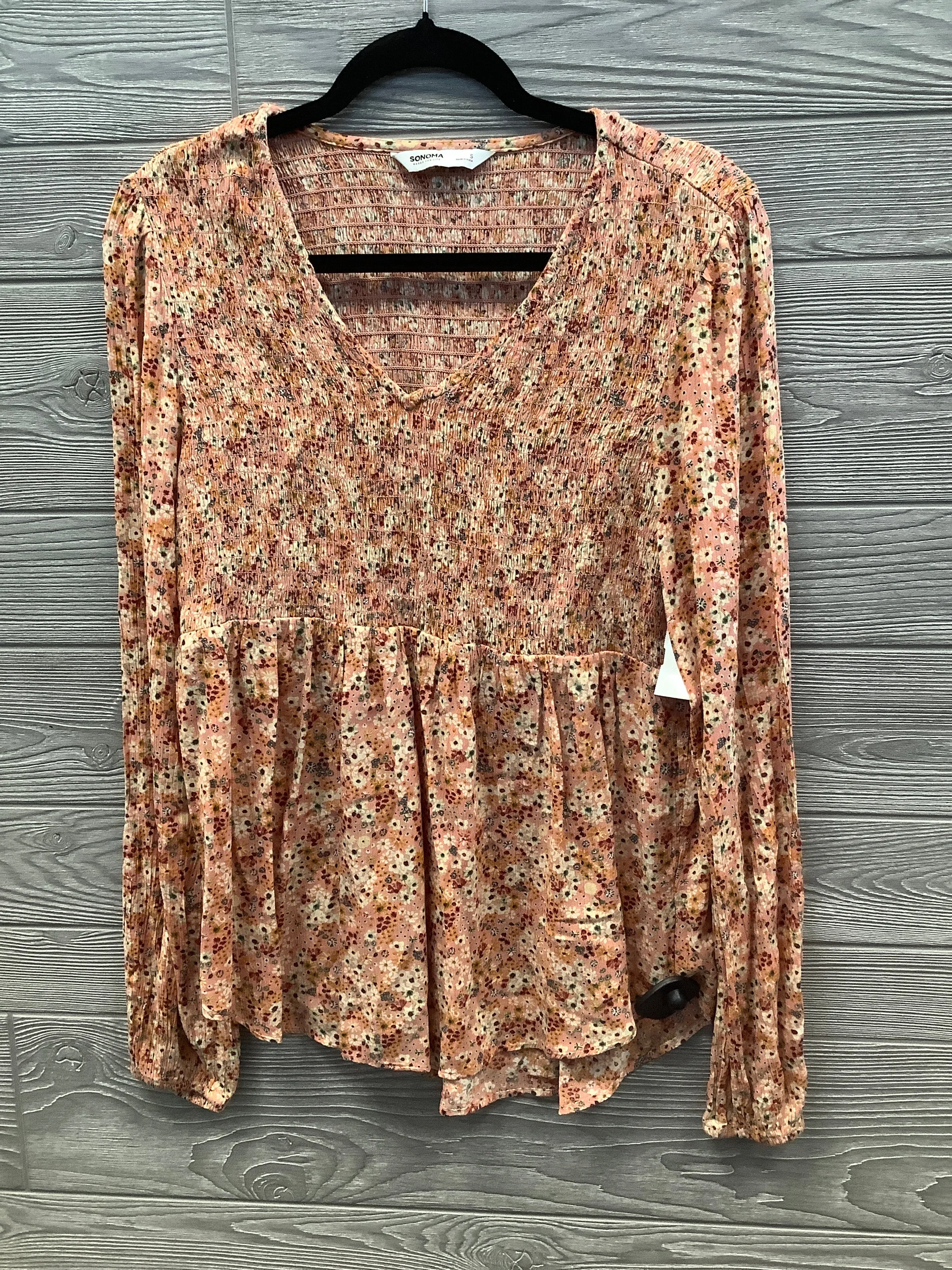 Blouse Long Sleeve By Sonoma In Orange, Size: S