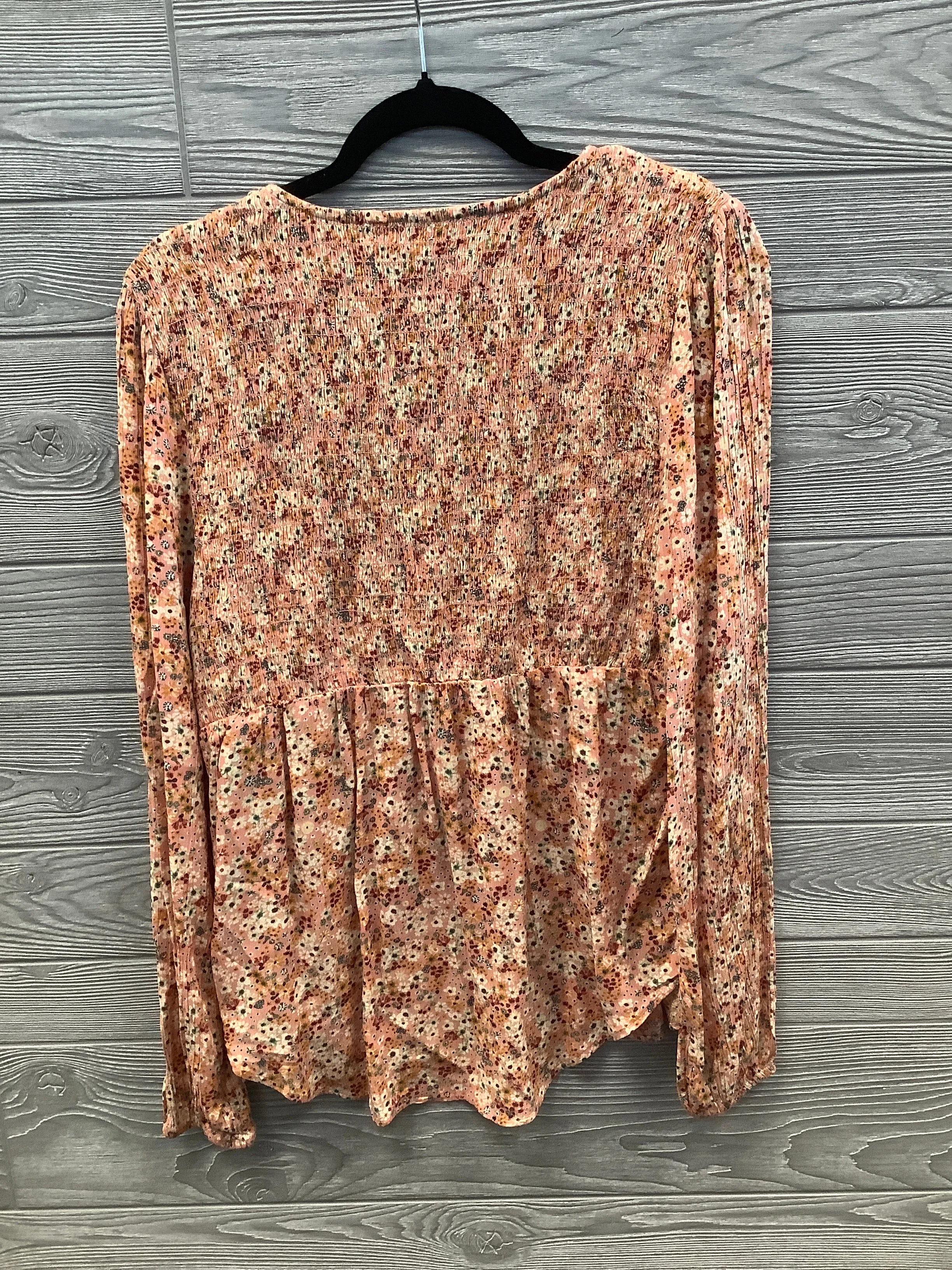 Blouse Long Sleeve By Sonoma In Orange, Size: S