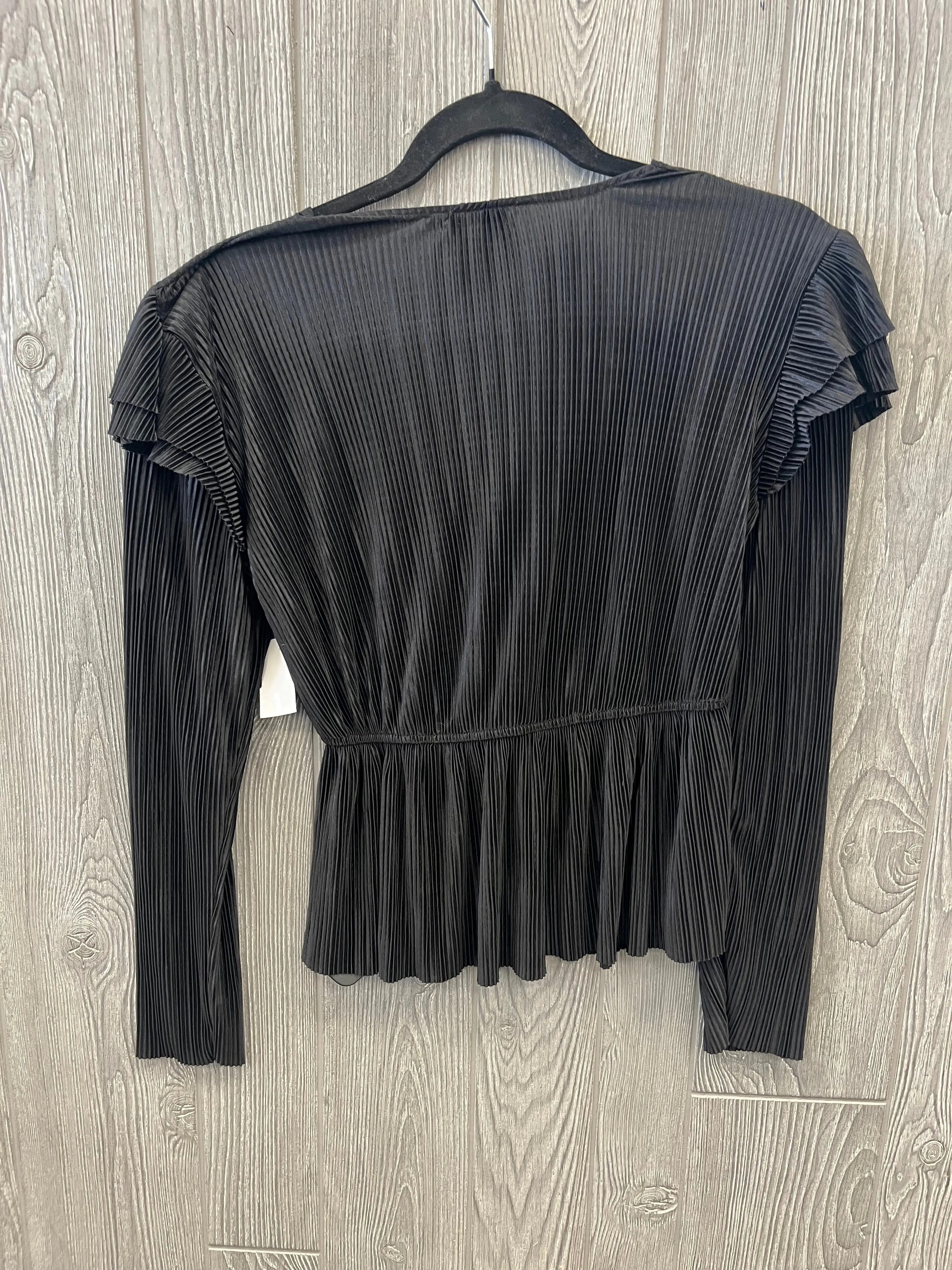 Blouse Long Sleeve By Zara In Black, Size: M