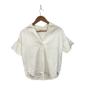 Blouse Short Sleeve By Madewell In White, Size: Xxs