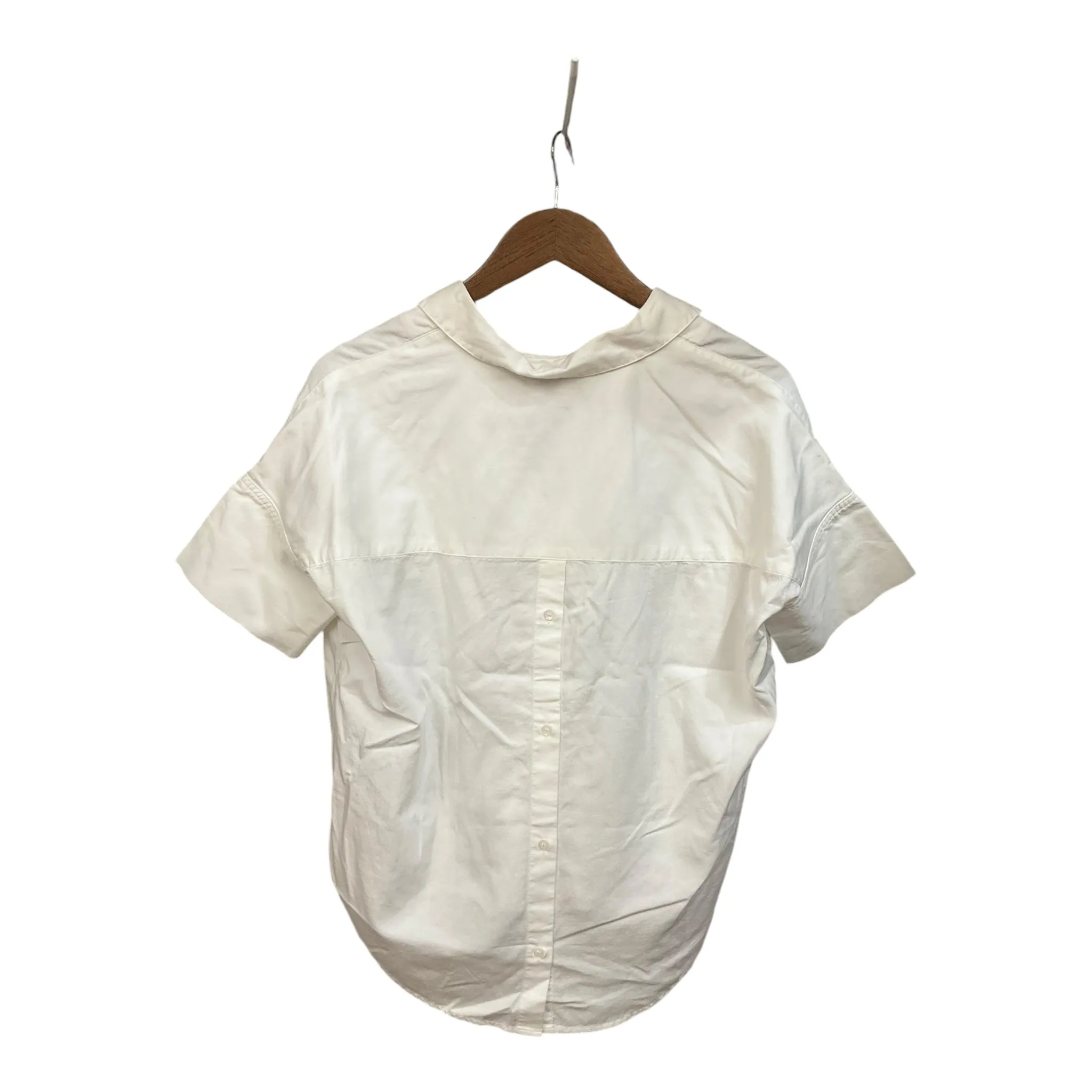 Blouse Short Sleeve By Madewell In White, Size: Xxs