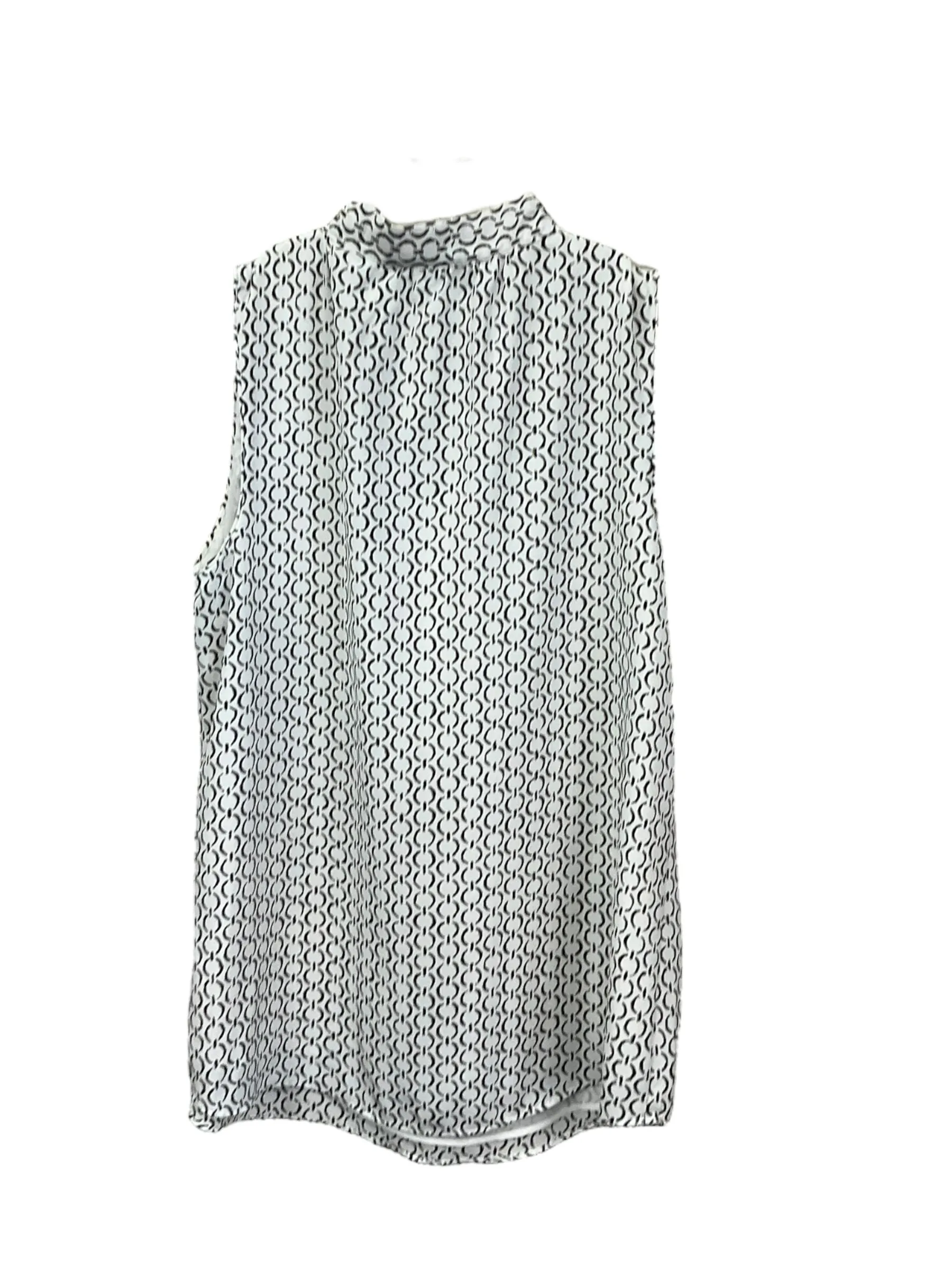 Blouse Sleeveless By Apt 9 In Black & White, Size: S