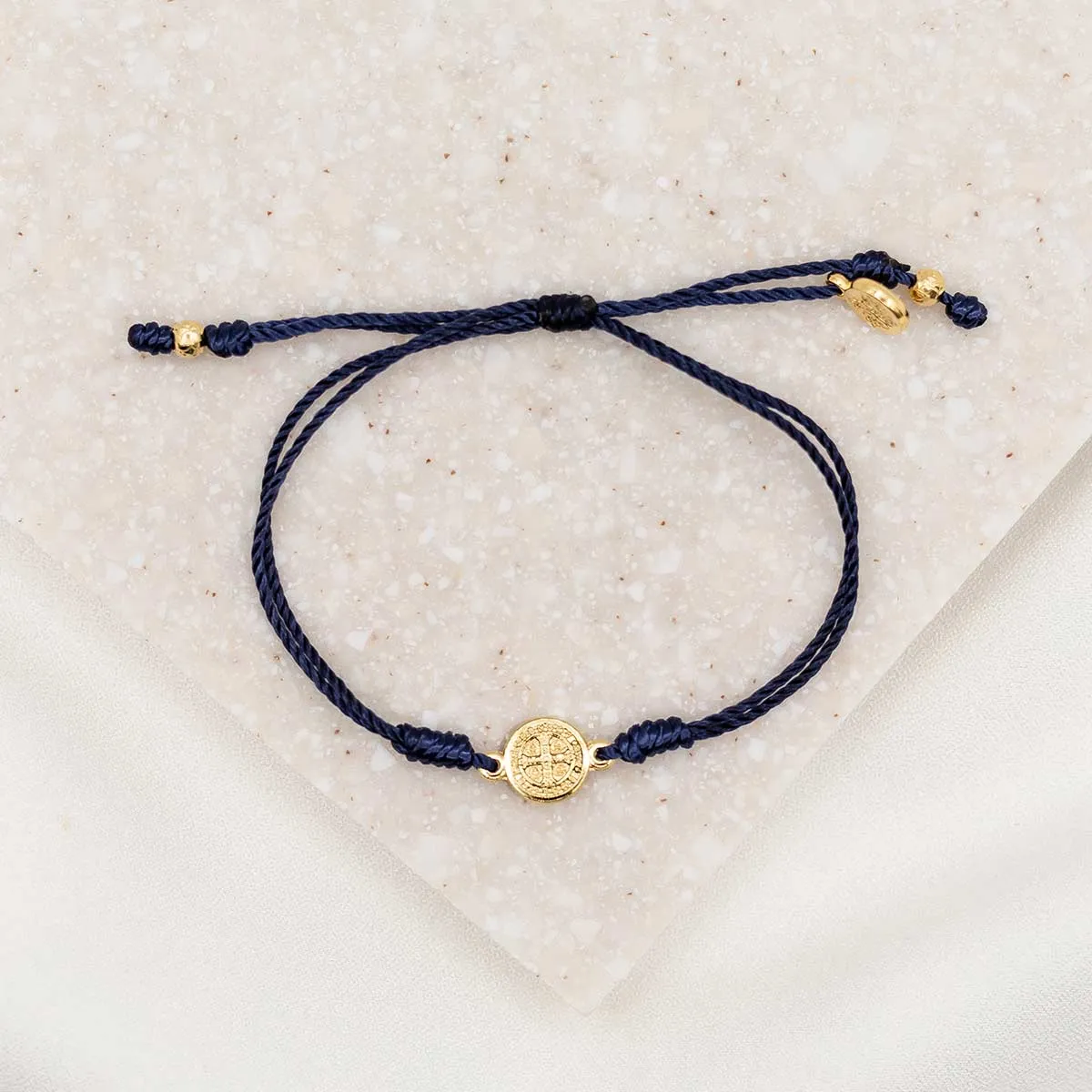 Breathe Blessing Bracelet in Navy & Gold