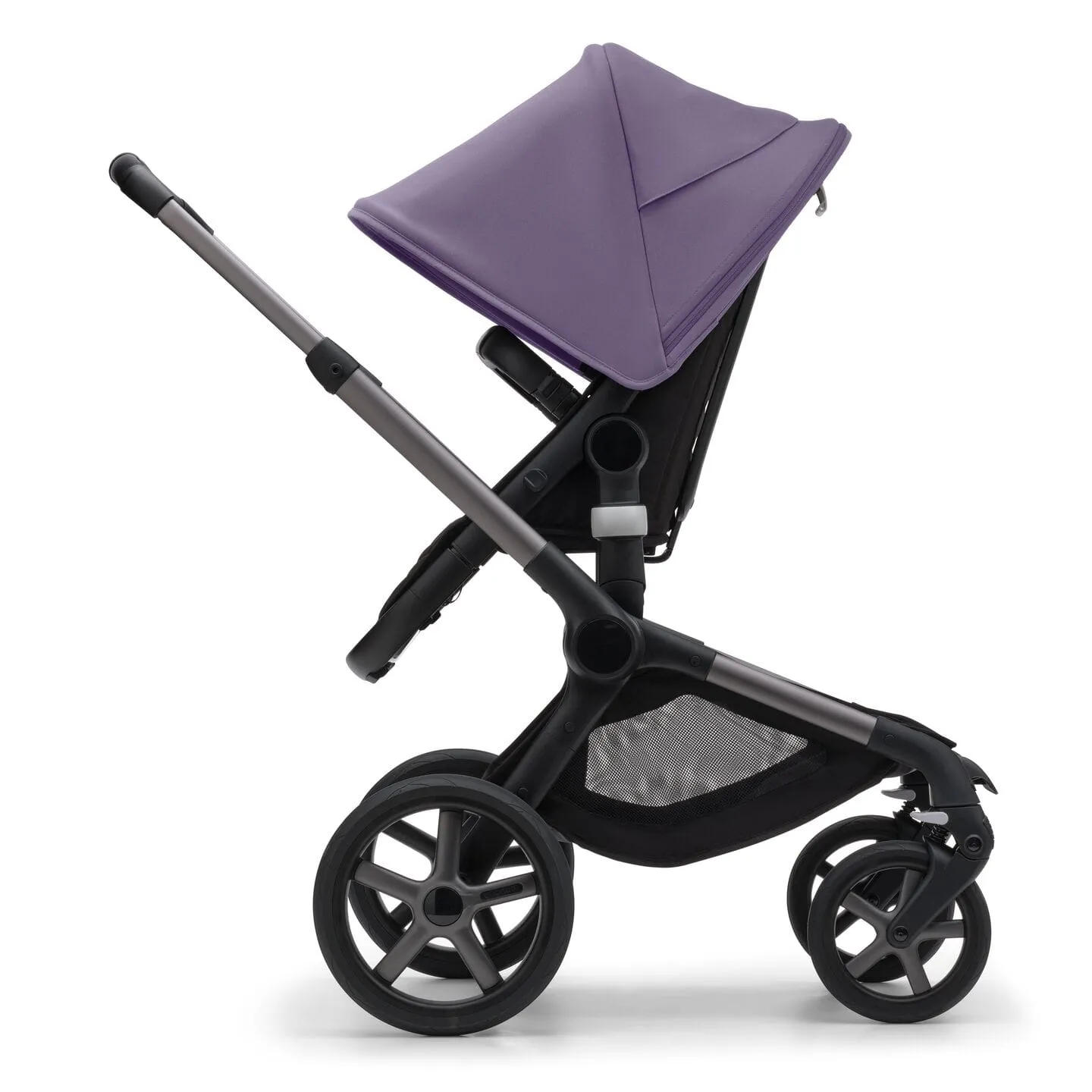 Bugaboo Fox 5, Pebble 360 and Base Travel System - Graphite/Midnight Black/Astro Purple