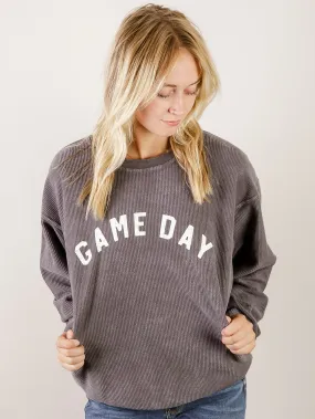 Charcoal Game Day Thermal Corded Pullover