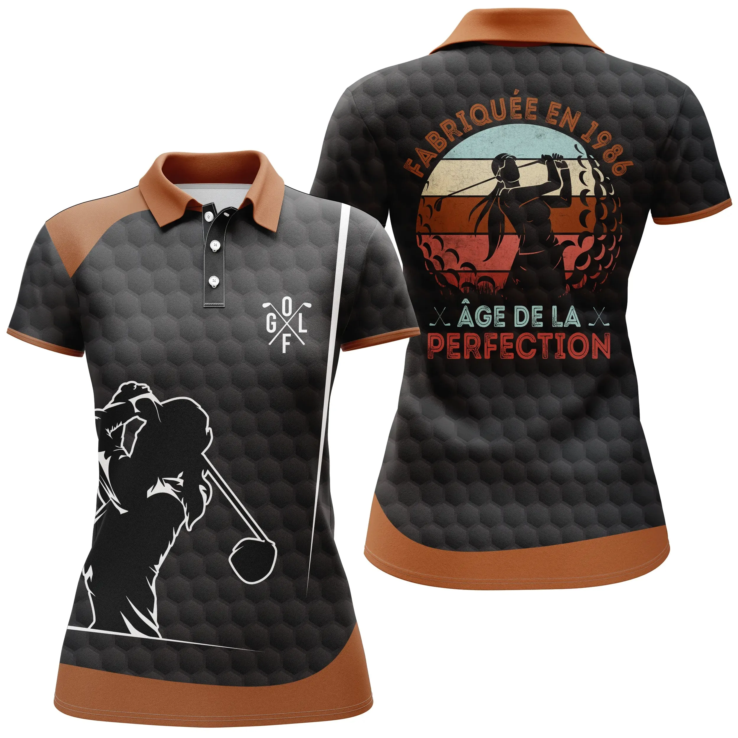 Chiptshirts - Polo De Golf, Cadeau Humour Pour Fans De Golf, Anniversaire 1986, Polo de Sport Homme et Femme, Fabriqué en 1986 - ge de la Perfection - CTS27052218