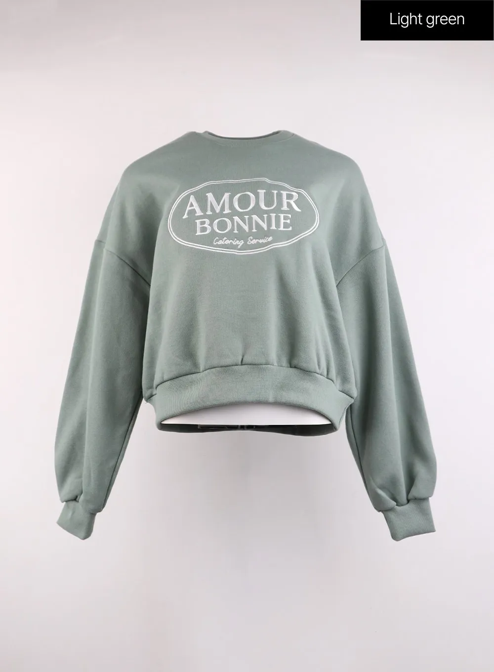 Crew Neck Lettering Sweatshirt OJ424