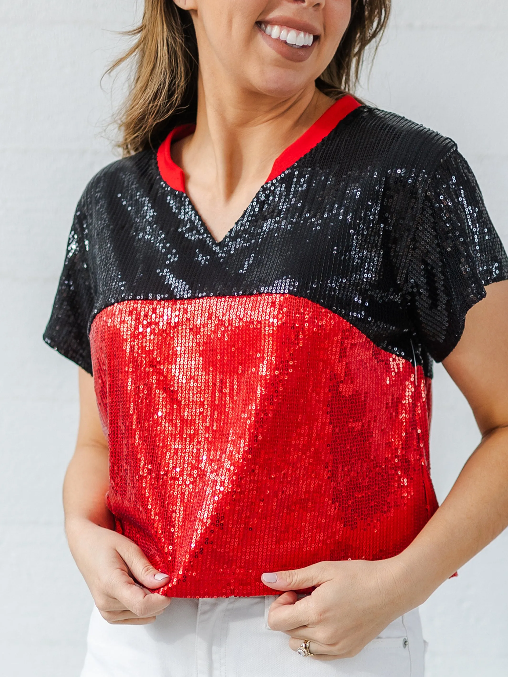 Diane Top | Red   Black