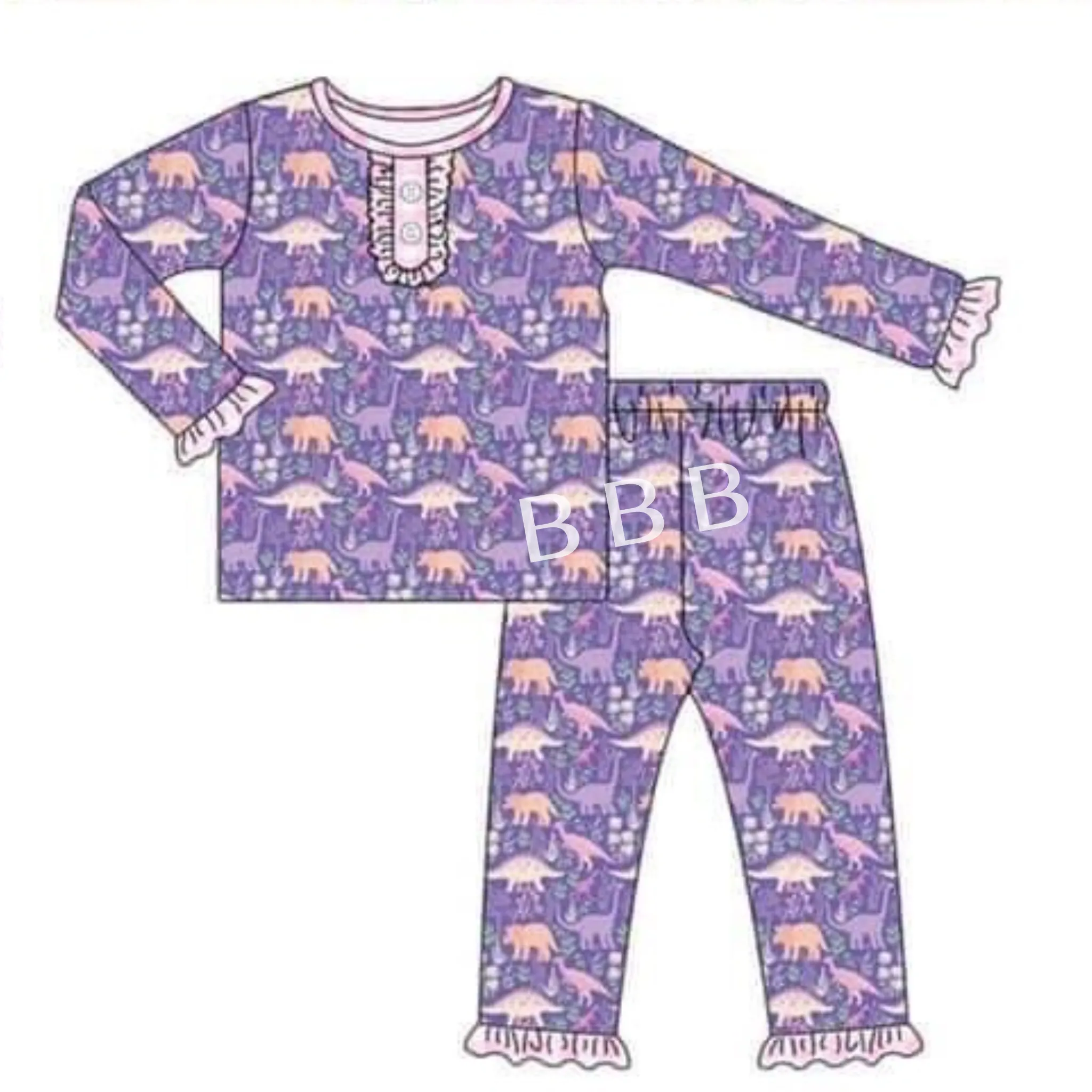 Dino Girls Jammies - IN STOCK