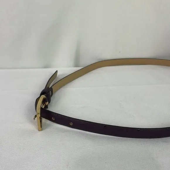 DolceAndGabbana Skinny Purple Ostrich Leather Belt