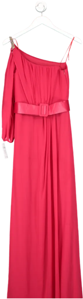 dupple Red One Sleeve Maxi Dress UK S