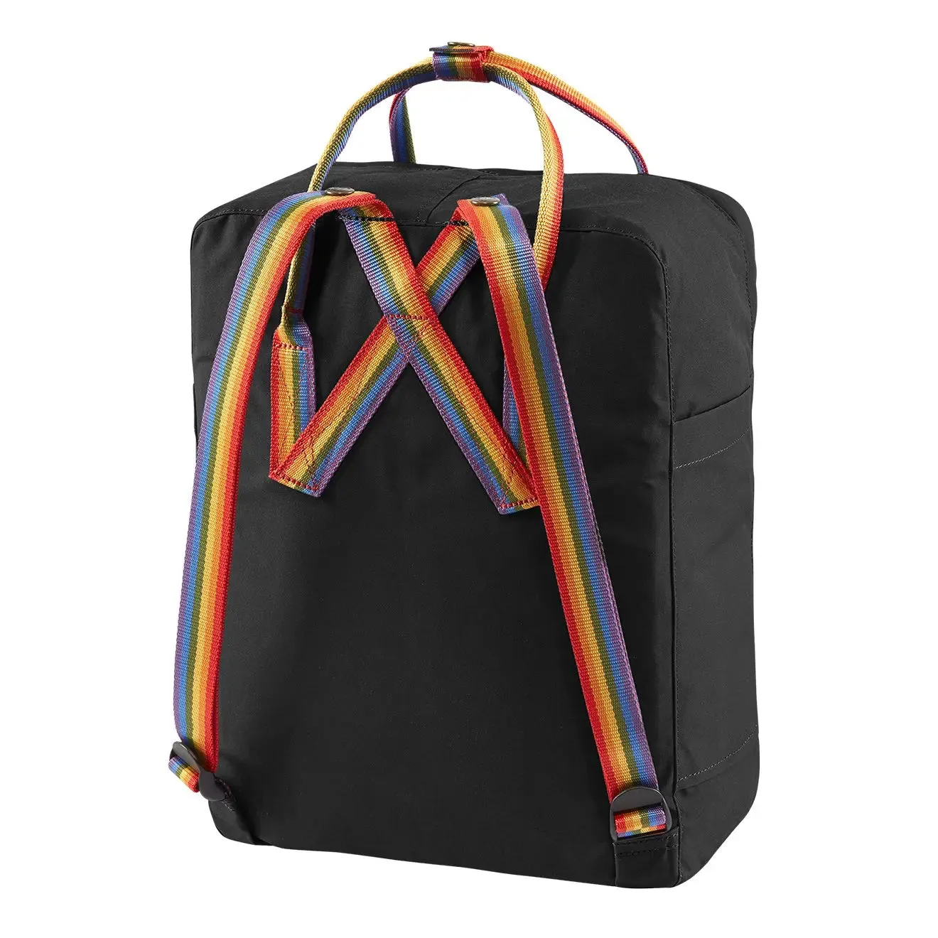 Fjallraven Kanken Classic Backpack Black Rainbow Pattern