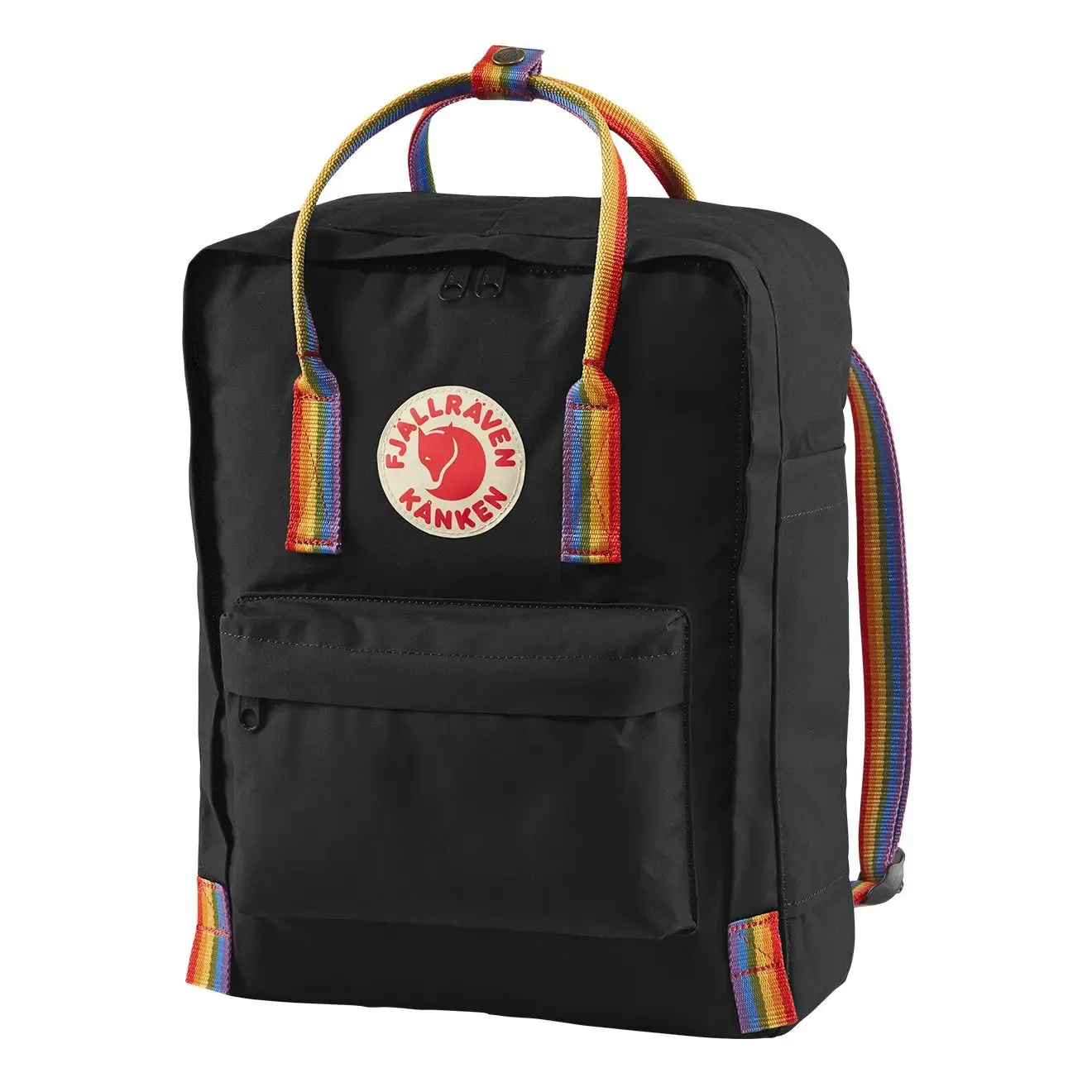 Fjallraven Kanken Classic Backpack Black Rainbow Pattern