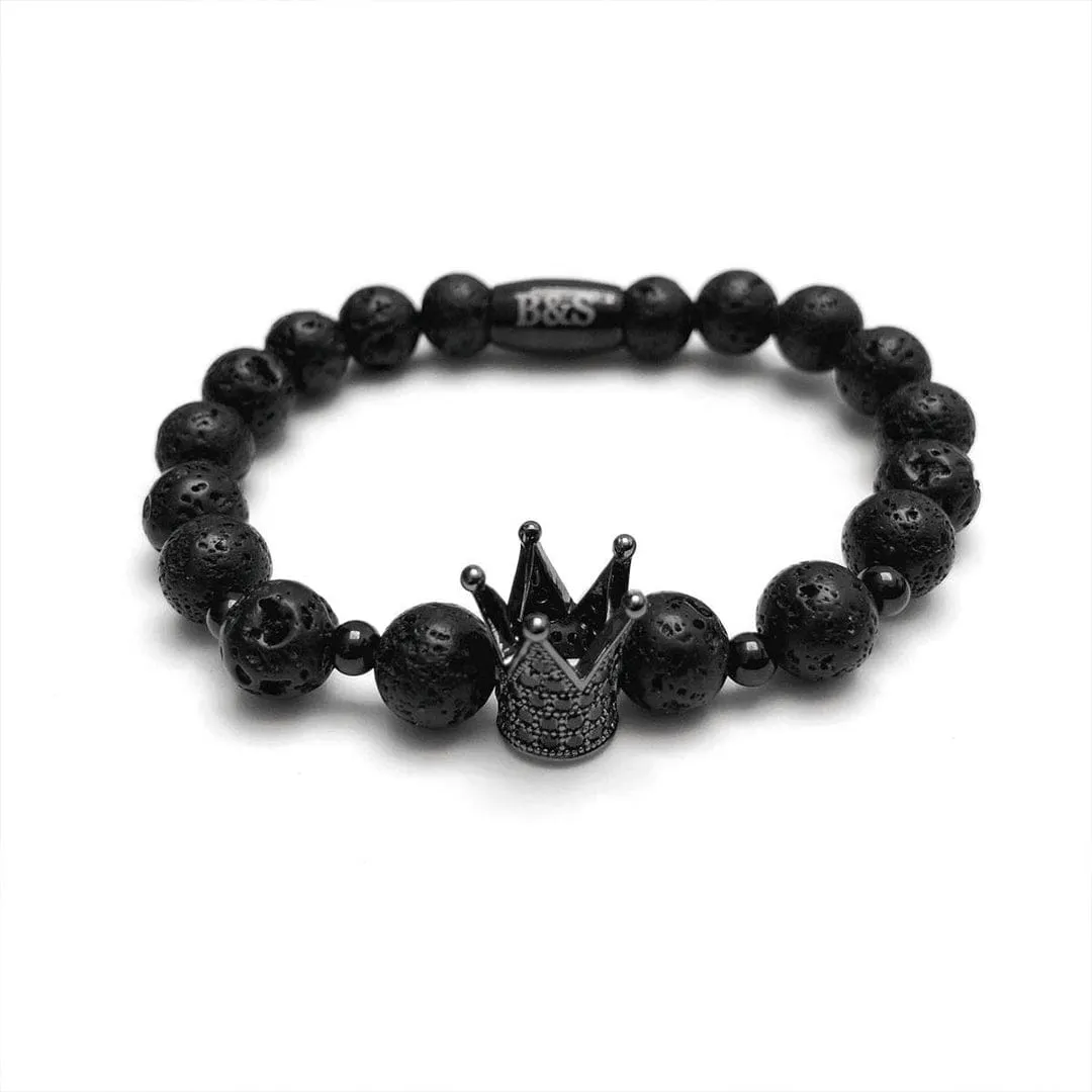 Gun Black Crown with Lava Stones