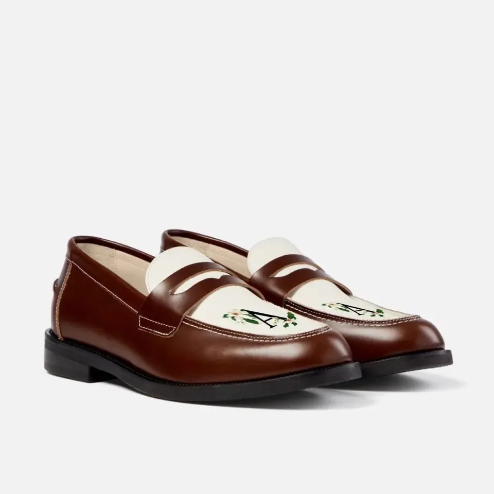 Hand-Painted Initial Penny Loafer - Men's