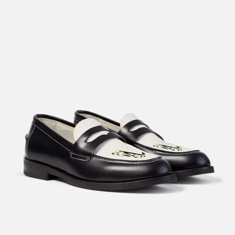 Hand-Painted Initial Penny Loafer - Men's