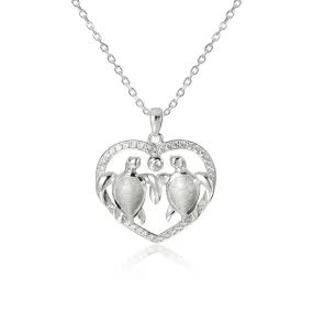 Honu Aloha Heart Pendant