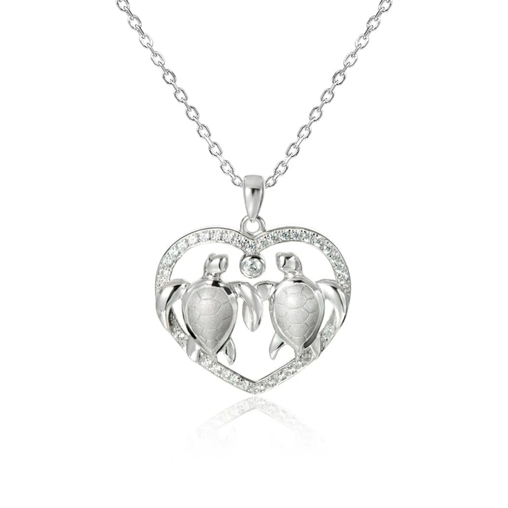 Honu Aloha Heart Pendant