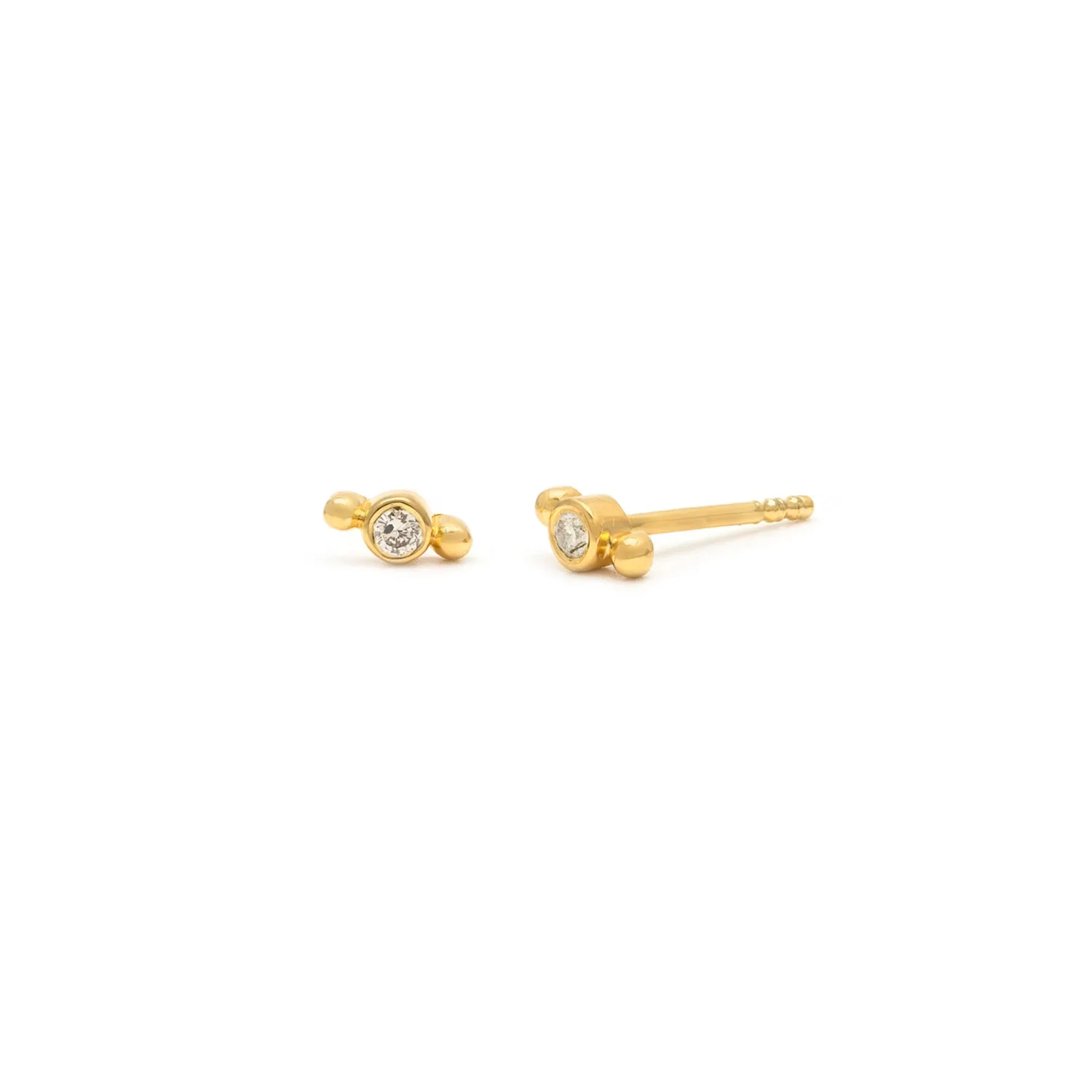 Isla Studs | Gold & CZ