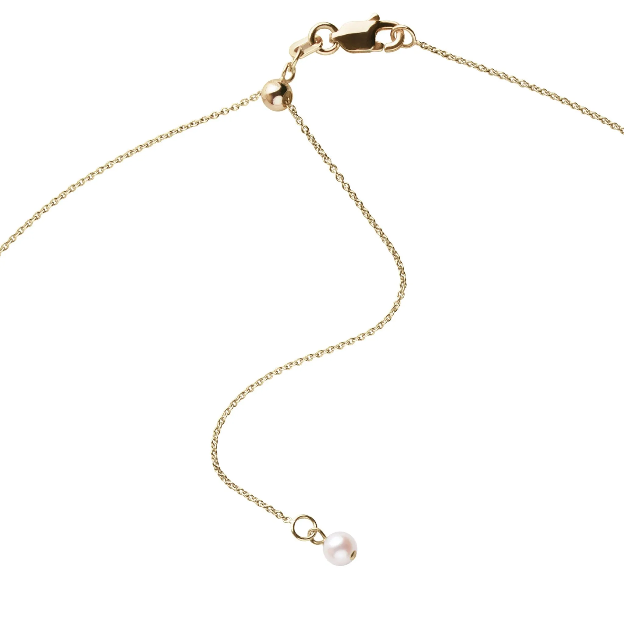 Juliet Collection 10.0-11.0 mm White Freshadama Pearl and Diamond Adjustable Chain Pendant