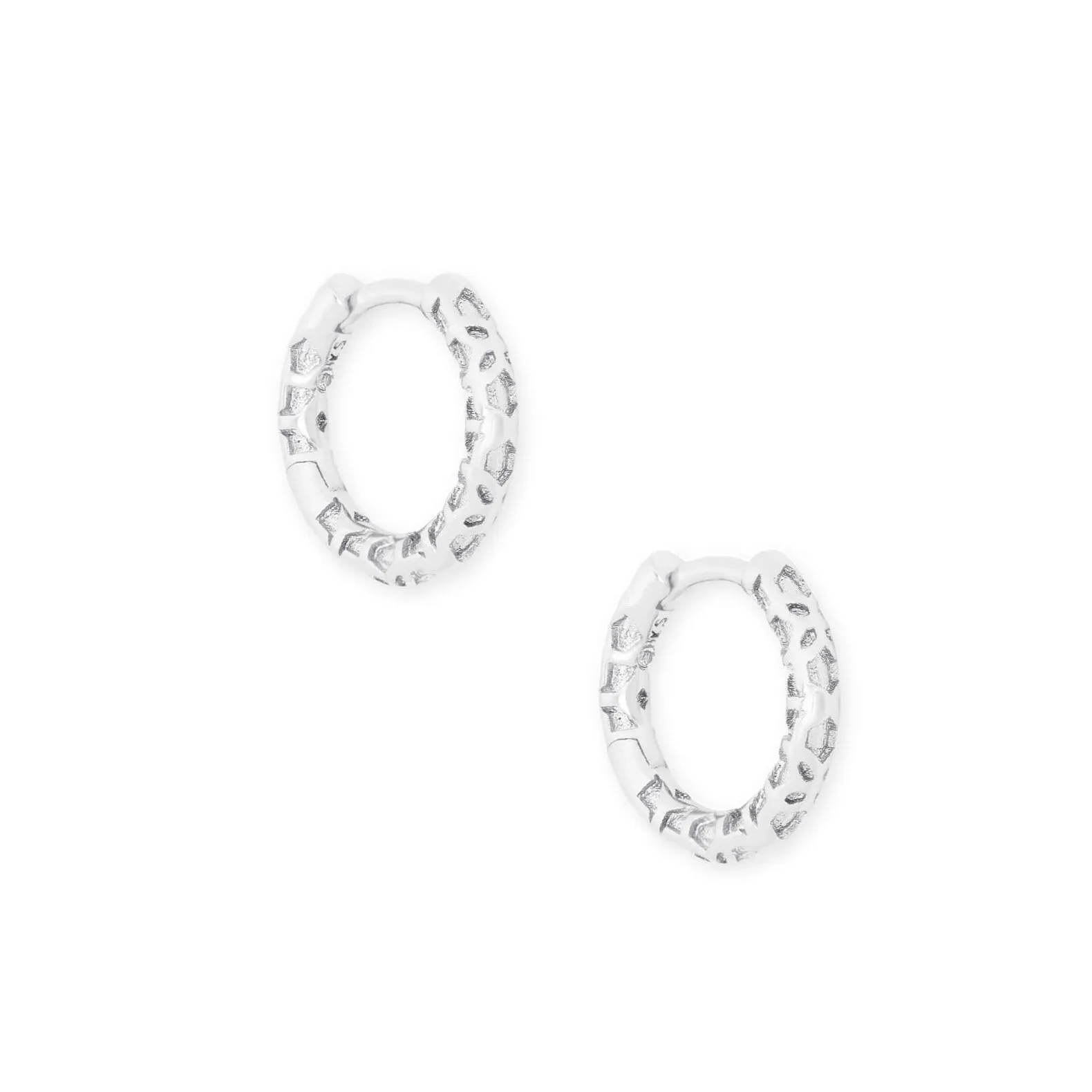 Kendra Scott Maggie Filigree Huggie Hoop Earrings in Silver Plated