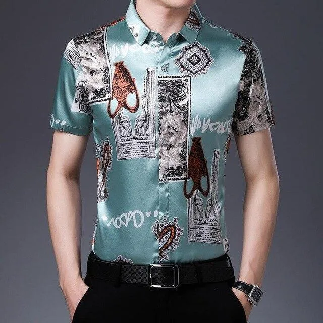 Lee Roth Vintage Silk Shirt For Men