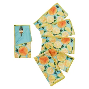 Lemon Slices blu Dinner Napkin