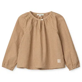 Liewood Alfa Blouse Shirt - Check Golden Caramel/Sandy