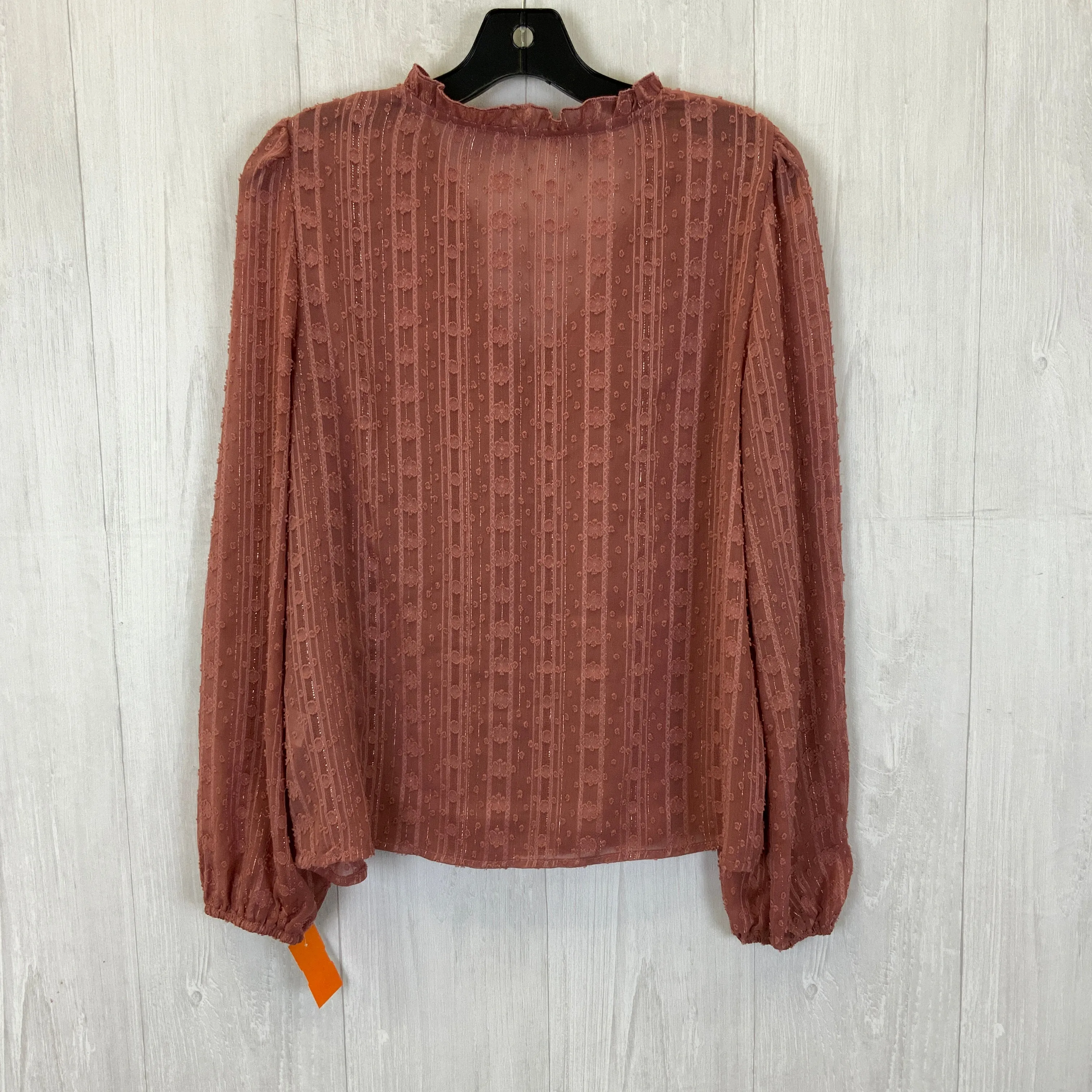 Mauve Blouse Long Sleeve Shein, Size M