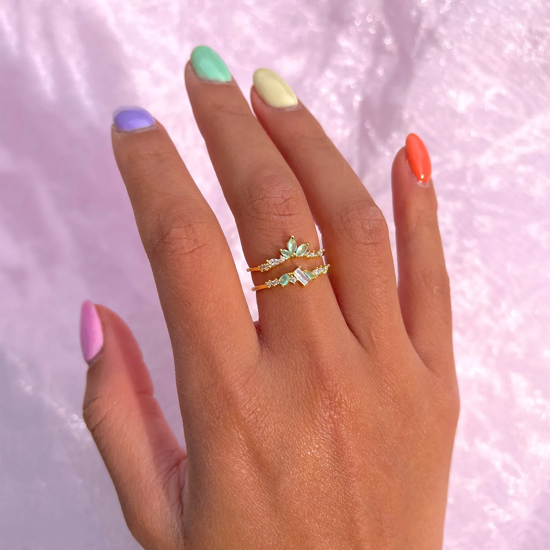 Mint To Be Ring Set