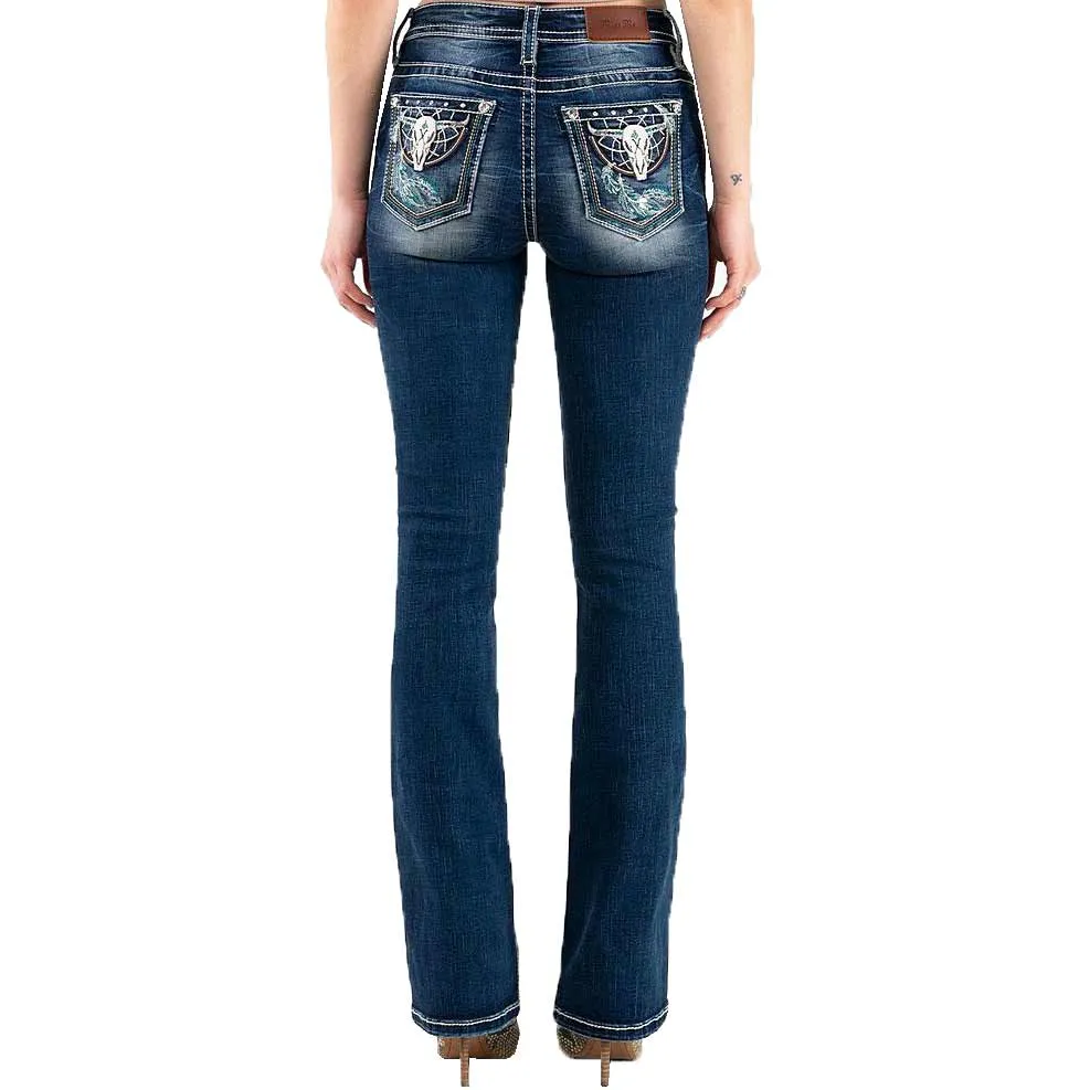 Miss Me Women's Steer Catcher Bootcut Jeans