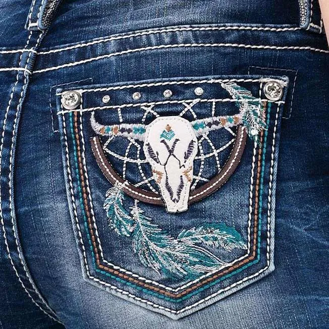 Miss Me Women's Steer Catcher Bootcut Jeans