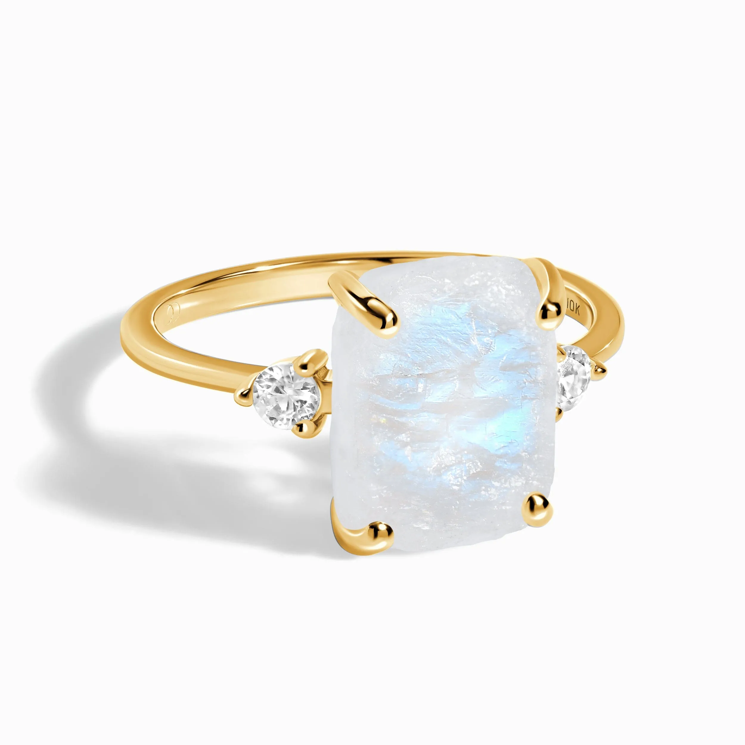 Moonstone Diamond Ring - Raw Allure