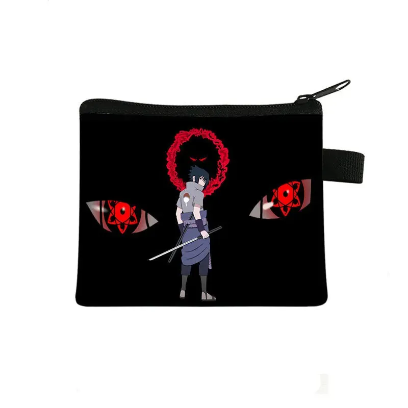 Naruto Men Women Childern Wallet Anime Uzumaki Cartoon Fashion Bank Card Key Coin Purse Print Adult Office Mini Storage Bag Gift