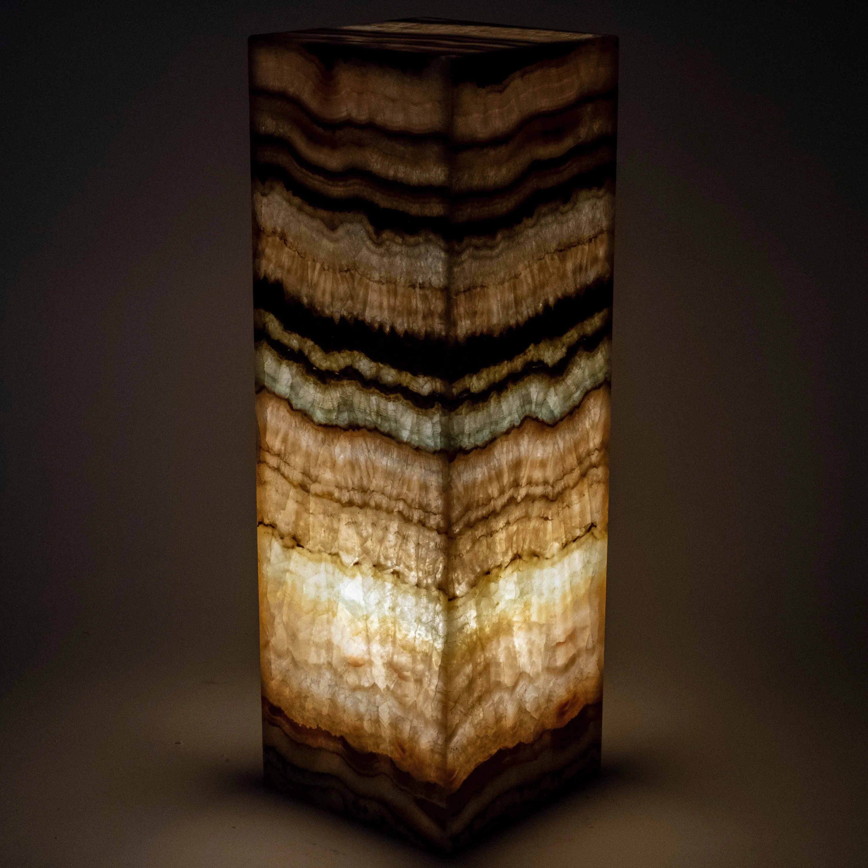 Natural Onyx Lamp Light Tower - 24