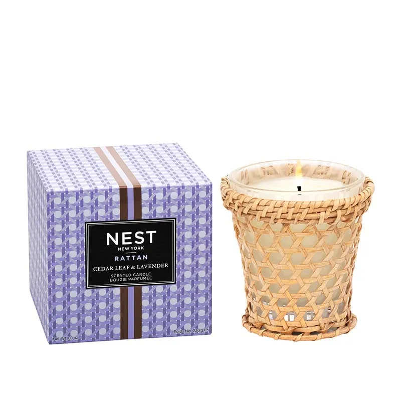 NEST FRAGRANCES | Rattan Cedar Leaf & Lavender Classic Candle