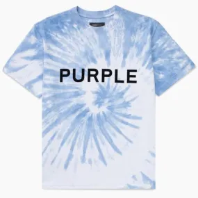 Purple Brand Core Tie Dyed Placid Blue Heavy Jersey SS Tee (Placid Blue)