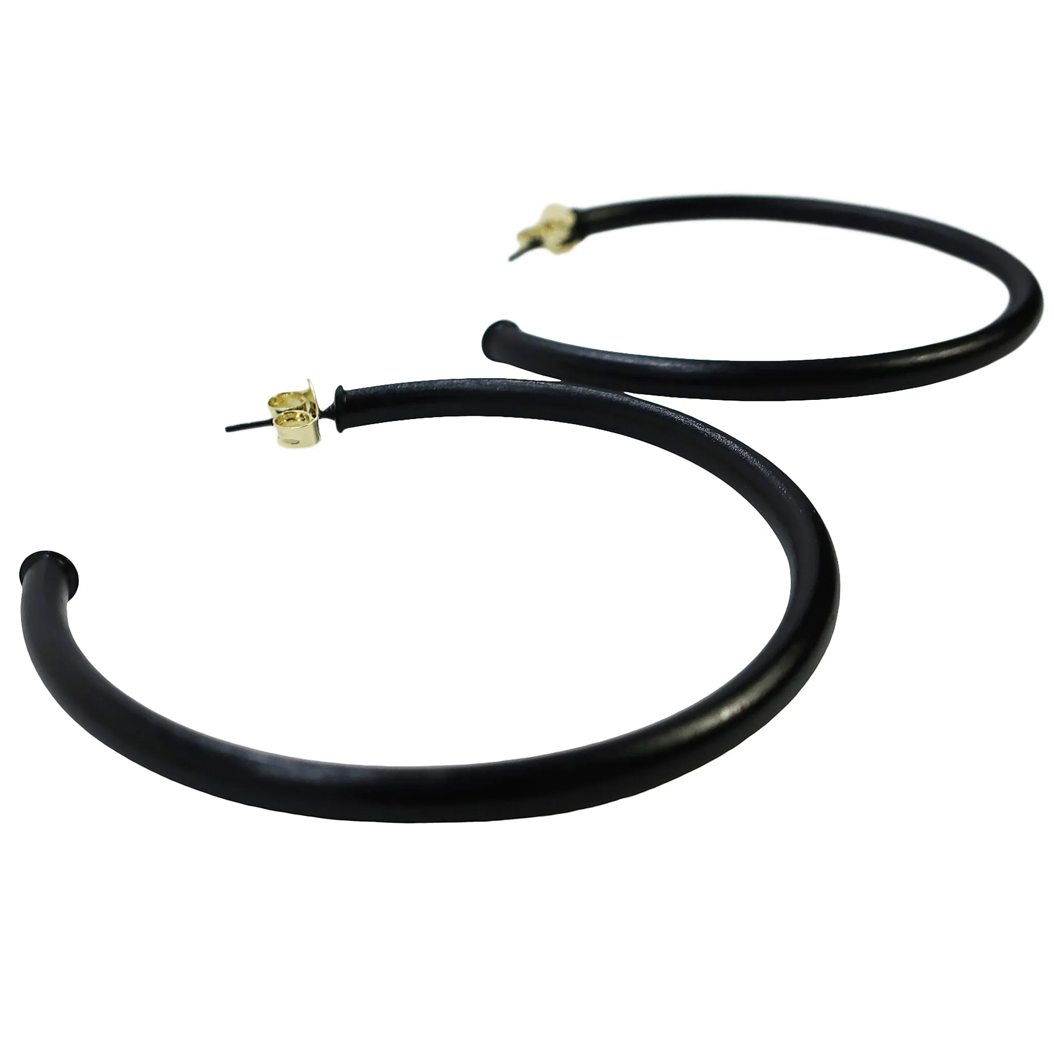 Sheila Fajl 2.5 Inch Everybody's Favorite Hoop Earrings in Painted Black