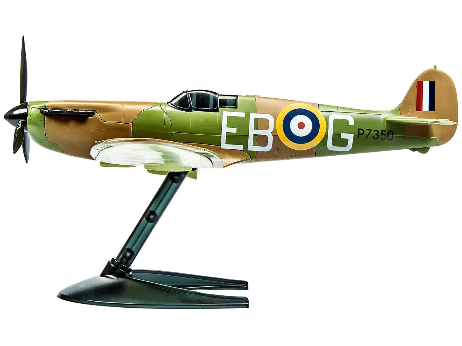 Skill 1 Model Kit Spitfire Snap Together Painted Plastic Model Airplane Kit by Airfix Quickbuild